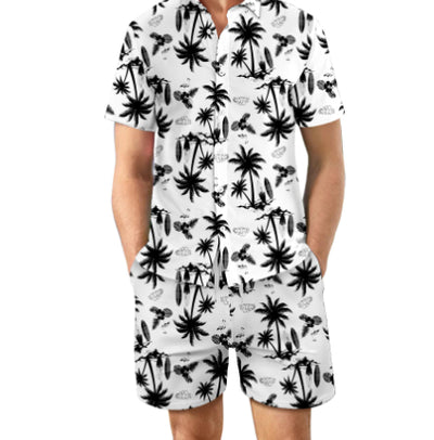 Conjunto Playero Hombre Camisa y Shorts con Estampado 3D Digital Hawaiano - Image 10