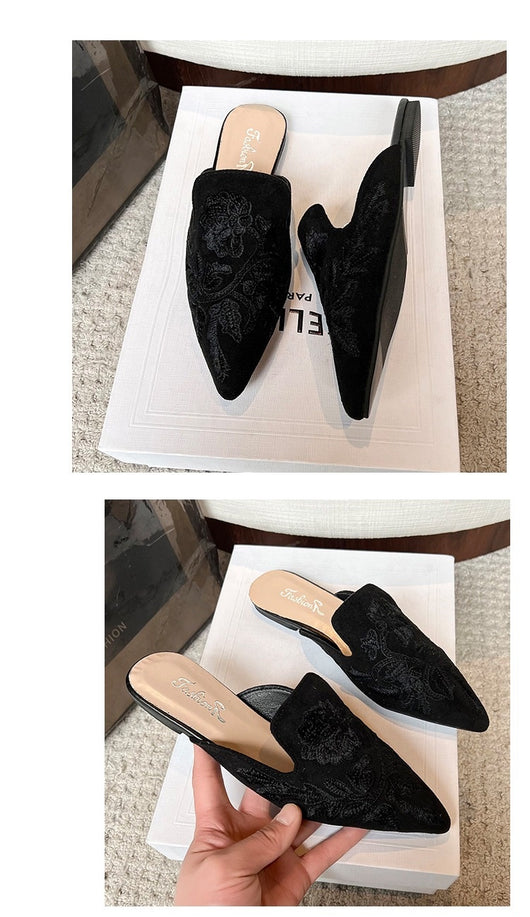 Pantuflas Bordadas Baotou Estilo Nacional para Mujer - Comodidad de Verano - Image 22