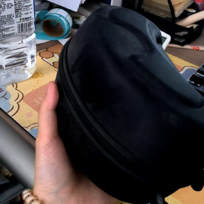 Estuche Organizador Multifuncional para Gafas con Espejo y Compartimentos de Almacenamiento