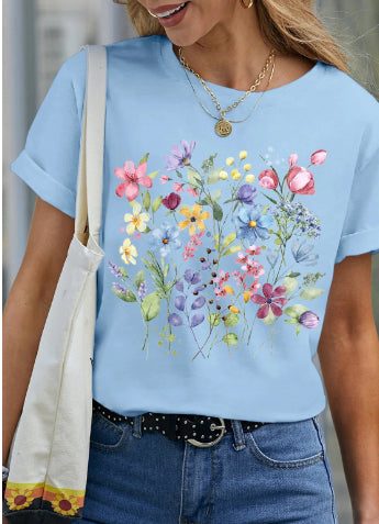 Blusa Estival Mujer con Estampado Colorido Manga Corta - Image 10