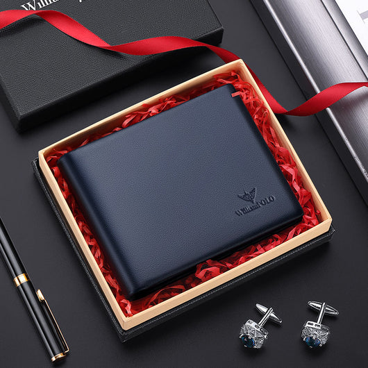 Billetera Corta de Cuero Vacuno Premium para Hombre