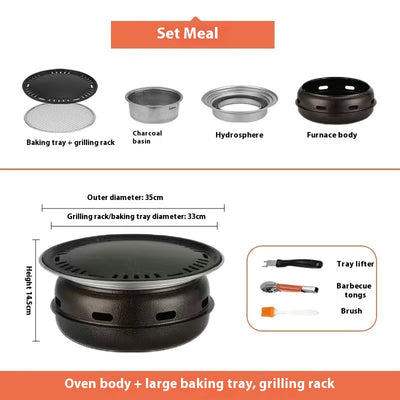 Horno Portátil para Asado sin Humo con Parrilla de Carbón - Image 9