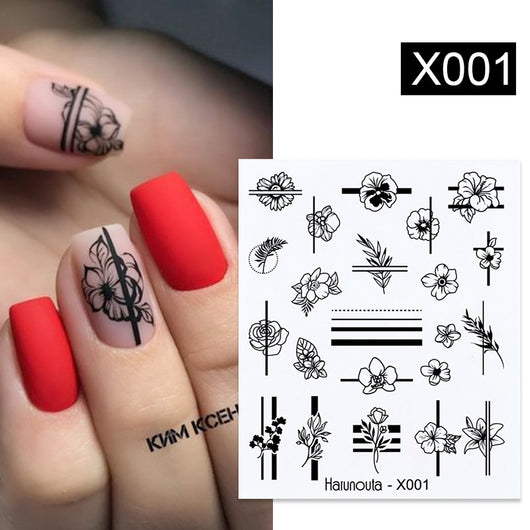 Stickers de Uñas Mariposas, Flores y Hojas - Diseños Artísticos - Image 2
