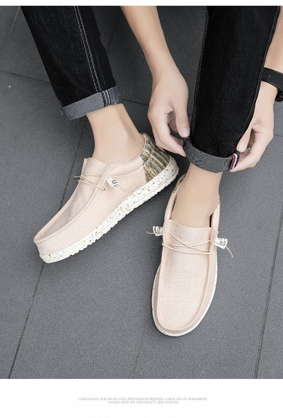 Zapatos Casuales de Lona Transpirable con Diseño Patchwork para Hombre - Image 10