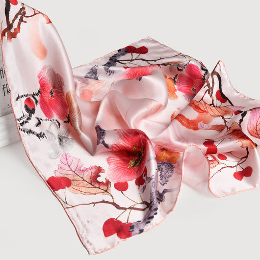 Pañuelo de Seda Cuadrado para Mujer con Diseño Estampado Exquisito - Image 20