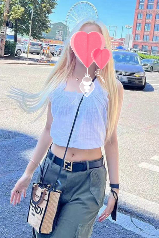 Chaleco Blanco Minimalista sin Mangas para Mujer - Image 3