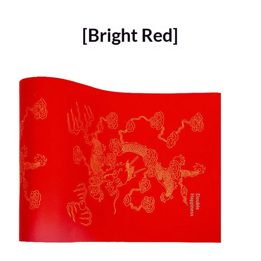 Papel para Caligrafía con Dragón Dorado y Patrones de Nubes Auspiciosas - Image 8
