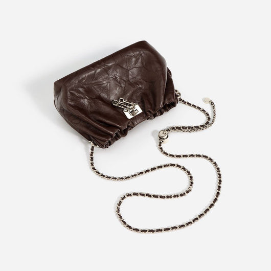 Bolso Nube de Cuero con Cierre Retro - Elegancia y Temperamento de Alto Grado - Image 4