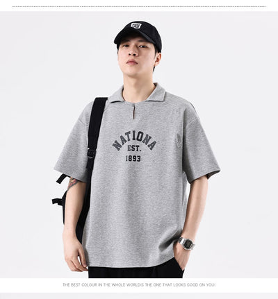Camisa de Algodón Pesado con Solapa y Manga Corta - Image 19