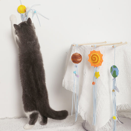 Juguete Varita Extensible con Campanas para Gatos