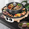 Parrilla Eléctrica Coreana Multifuncional 2 en 1: Hot Pot y Horno Desmontable