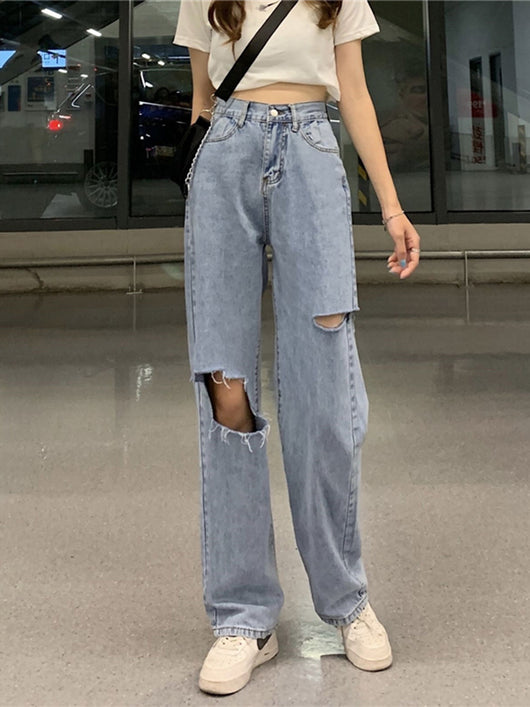Pantalones Rectos Anchos de Cintura Alta para Mujer - Diseño Moderno - Image 4