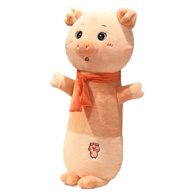 Almohada Peluche Largo Cerdo y Conejo Adorable - Image 5