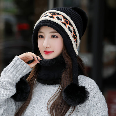 Gorro Tejido Plush Twist con Bola Colgante para Mujer - Image 2