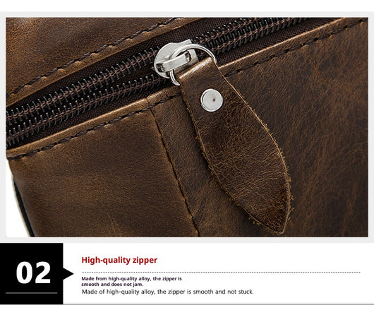Bolsa Bandolera de Cuero Genuino para Hombre - Estilo Casual - Image 10