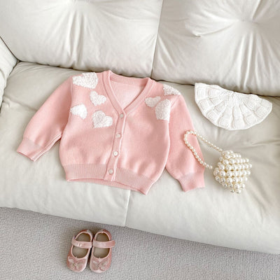 Suéter Abrigo para Bebé Niña con Bordado Love - Image 18