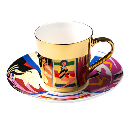 Taza Cerámica Retro con Espejo - Taza de Agua para Té de la Tarde - Image 4