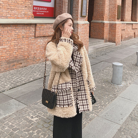 Abrigo de Lana de Cordero con Cuadros y Costuras Premium para Commuter - Image 11