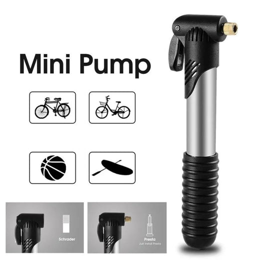 Bomba Portátil Mini para Bicicleta - Inflador Manual Compacto Válvulas Schrader y Presta