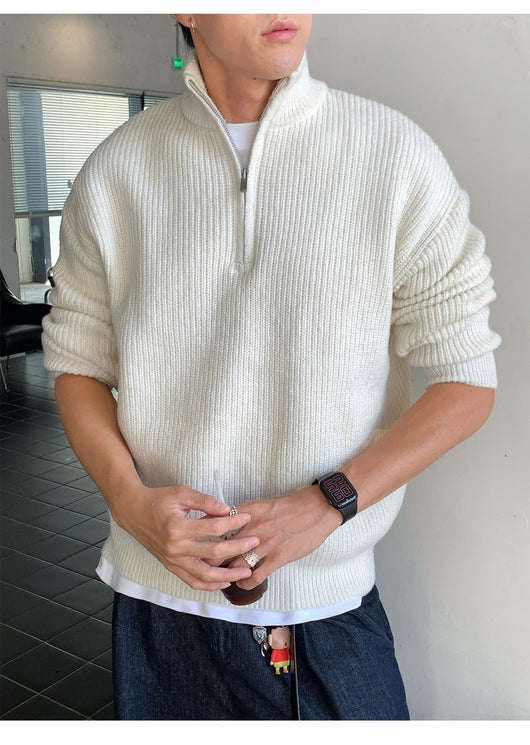 Suéter Cuello Alto con Cierre de Hombre para Otoño Invierno - Image 17