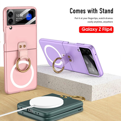 Funda Protectora con Cargador Inalámbrico y Anillo Plegable