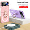 Funda Protectora con Cargador Inalámbrico y Anillo Plegable