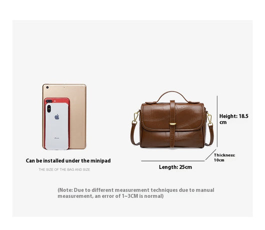Bolso Mensajero de Cuero Genuino con Correa Cruzada - Image 18