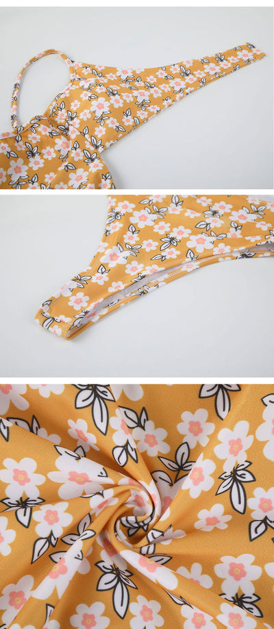 Traje de Baño Enterizo Sexy con Nudo y Estampado ZC2520 - Image 17