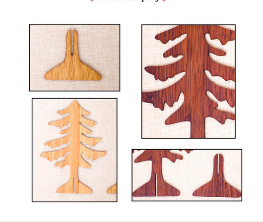 Adornos Navideños de Madera para Escritorio - Insertos Decorativos - Image 3