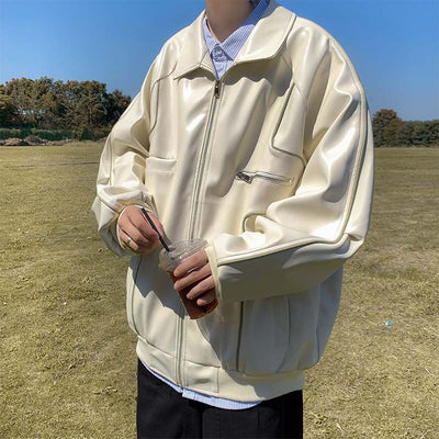 Abrigo de Cuero para Hombre Primavera y Otoño - Image 6