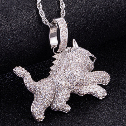 Collar Hip Hop para Hombre con Dije de Leopardo y Circonitas - Image 4