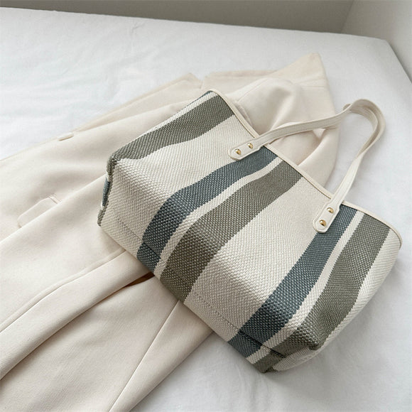 Bolsa Commuter de Lona de Gran Capacidad para Mujer