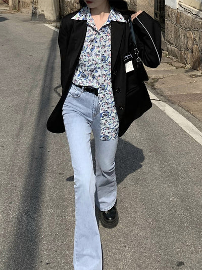 Blazer Oversized Negro Suelto Estilo Street - Image 3