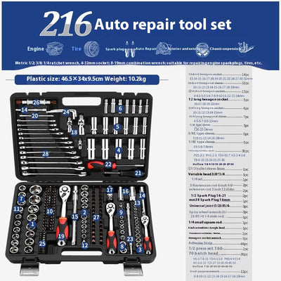 Kit de Herramientas Multifuncional para Reparación Automotriz con Llaves de Tubo - Image 4