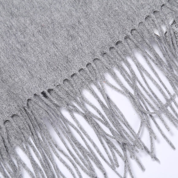 Cachecol de Lã Pura Grossa para Inverno - Xale Elegante para Mulher