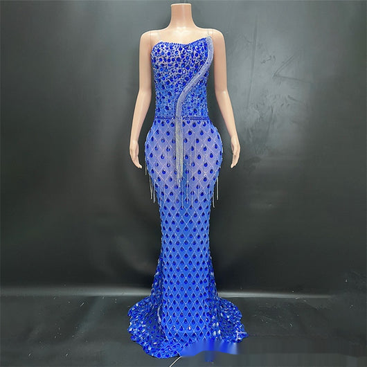Vestido Asimétrico Diamante con Diseño Vanguardista - Image 5