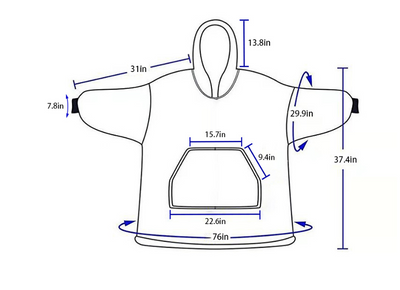 Manta Sudadera con Capucha de Algodón Grueso - Image 3