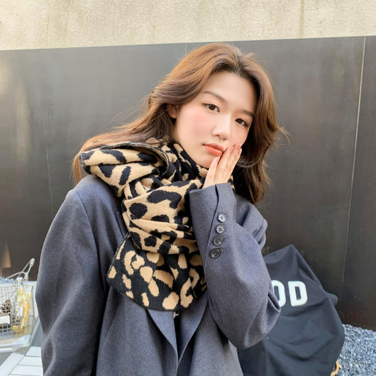 Bufanda Leopardo Moda Europa América - Cálida y Versátil para Mujer - Image 18