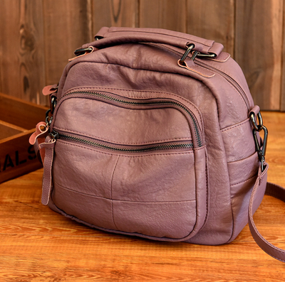 Bolso de Cuero Retro de Gran Capacidad para Mujer - Bandolera Casual - Image 6