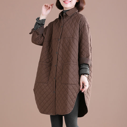 Abrigo Acolchado Artístico de Algodón Grueso - Image 2