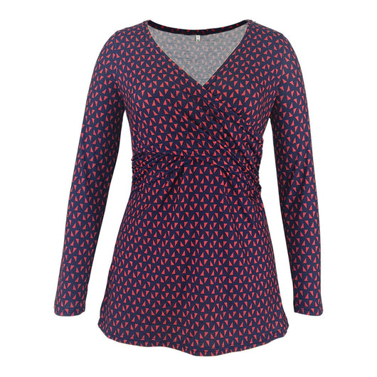 Blusa Escote Profundo con Estampado y Mangas Largas - Image 6