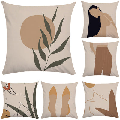Funda de Almohada con Diseño Abstracto Femenino