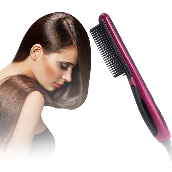 Plancha de Cabello Rojo con Control Automático de Temperatura
