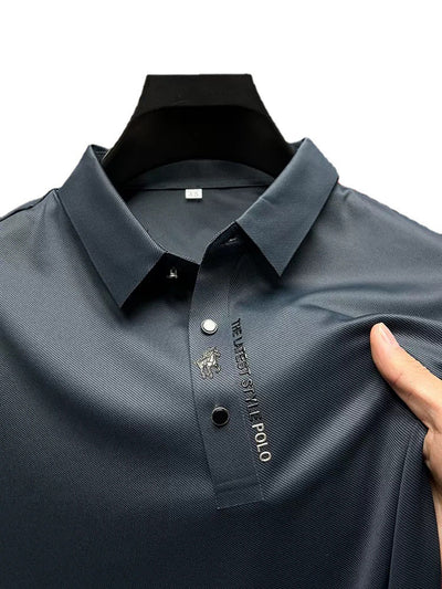 Polo de Seda Helada sin Costuras para Negocios Casuales - Image 3