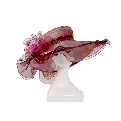 Sombrero Elegante Multicolor de Organza - Estilo Europeo y Estadounidense - Image 6