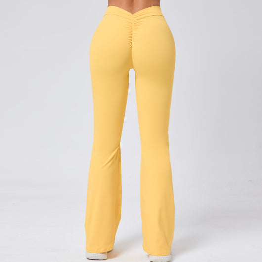 Pantalones Yoga Acampanados Levantacaderas con Cintura en V - Image 22