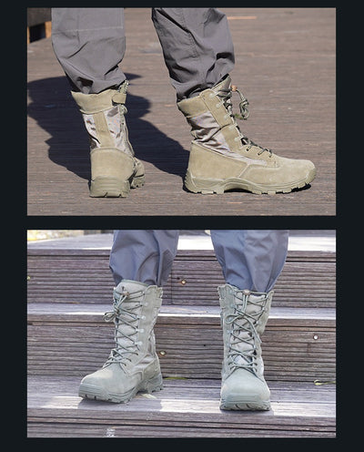 Botas de Combate Altas Verde Desierto - Calzado Táctico Ligero - Image 14