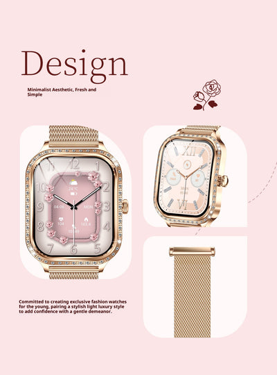 Reloj Inteligente MK88 para Mujer con Llamadas Bluetooth y Monitoreo de Salud - Image 10