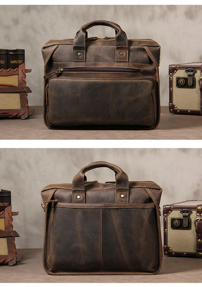 Maletín Crossbody Vintage para Computadora - Estilo Profesional - Image 5