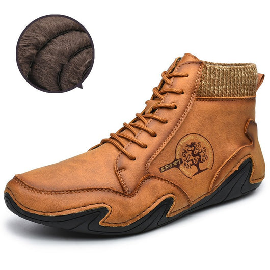 Botas de Cuero Estilo Británico Corte Medio para Hombre - Image 24